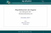 Physiktheorien als Dogma : Relativitätstheorie