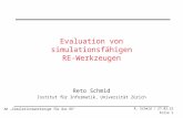 Evaluation von simulationsfähigen RE-Werkzeugen