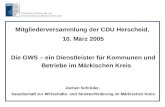 Mitgliederversammlung der CDU Herscheid,  10. März 2005