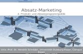 Absatz-Marketing 4.  Produkt- und Absatzprogrammpolitik