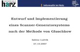 Entwurf und Implementierung  eines Scanner-Generatorsystems  nach der Methode von Gluschkow