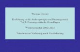 Thomas Cremer Einführung in die Anthropologie und Humangenetik Teil I, Humangenetische Grundlagen