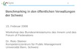 Benchmarking in den öffentlichen Verwaltungen  der Schweiz