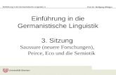 Einführung in die Germanistische Linguistik