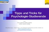 Tipps und Tricks für Psychologie-Studierende