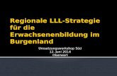 Regionale LLL-Strategie für die Erwachsenenbildung im Burgenland