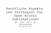 Rechtliche Aspekte  und Strategien für  Open Access Publikationen