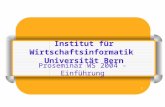 Institut für Wirtschaftsinformatik  Universität Bern