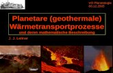 Planetare (geothermale) Wärmetransportprozesse und deren mathematische Beschreibung