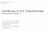 Einführung in die Programmierung Wintersemester 2008/09