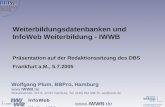Weiterbildungsdatenbanken und  InfoWeb Weiterbildung - IWWB