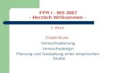 FPR I - WS 2007 - Herzlich Willkommen -