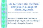 2D but not 3D: Pictorial Deficits in a case of visual Agnosia