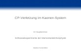 CP-Verletzung im Kaonen-System Im Hauptseminar: Schlüsselexperimente der Elementarteilchenphysik