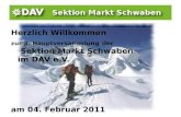 Herzlich Willkommen  zur 3. Hauptversammlung der  Sektion Markt Schwaben  im DAV e.V.