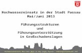 Hochwassereinsatz in der Stadt Passau  Mai/Juni 2013 Führungsstrukturen  und