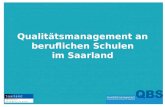 Qualitätsmanagement an beruflichen Schulen im Saarland