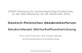 START-Vorlesung für deutschsprachige Studierende  an der SGH Warschau am 29. November  2012
