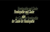 Homöopathie und Glaube  oder  der Glaube der Homöopathie