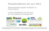 Pressekonferenz 24. Juni 2011 Aktionsbündnis gegen Stuttgart 21  Parkschützer