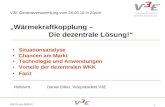 V3E Generalversammlung vom 28.05.10 in Zürich „Wärmekraftkopplung –