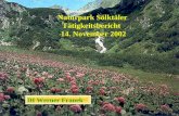 Naturpark Sölktäler Tätigkeitsbericht   14. November 2002