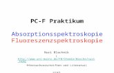 PC-F Praktikum Absorptionsspektroskopie Fluoreszenzspektroskopie
