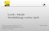 Lexik / leksik / Wortbildung/ tvorba rijei