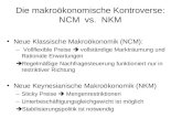 Die makroökonomische Kontroverse: NCM  vs.  NKM