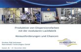 Produktion von Dispersionsfarben  mit der modularen Lackfabrik Herausforderungen und Chancen