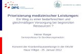 Heiner Raspe Seniorprofessur für Bevölkerungsmedizin Konvent der Krankenhausseelsorge in der EKvW