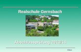 Realschule Gernsbach Abschlussprüfung 2013/14