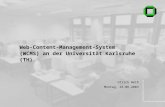 Web-Content-Management-System (WCMS) an der Universität Karlsruhe (TH)