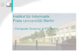 Institut für Informatik   Freie Universität Berlin - Computer Science at FU Berlin -