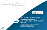 Von der Idee zum Geschäft –  SatNav-Wettbewerbe  und Förderungen – ESNC „Galileo Masters“