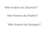Wie findest  du Deutsch?