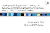 Sportpsychologisches Training im Nachwuchsleistungssport am Beispiel des 1. FFC Turbine Potsdam