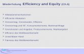 Wiederholung Efficiency and Equity  (Ch.5)  Allokationsmechanismen   Effiziente Allokation