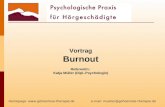 Vortrag Burnout Referentin:  Katja Müller (Dipl.-Psychologin)