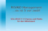 RISIKO  Management ...es ist 5 vor zwölf