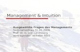 Management & Intuition