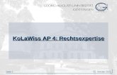 KoLaWiss  AP 4: Rechtsexpertise