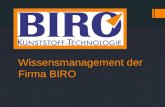 Wissensmanagement der Firma BIRO