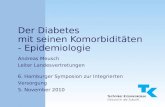 Der Diabetes  mit seinen Komorbiditäten - Epidemiologie