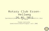 Rotary Club Essen-Hellweg 26.01.2011