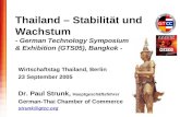 Wirtschaftstag Thailand, Berlin 23 September 2005 Dr. Paul Strunk,  Hauptgesch äftsführer