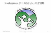Schulprogramm HQS Schuljahr  2010/2011