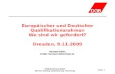 Europäischer und Deutscher Qualifikationsrahmen Wo sind wir gefordert? Dresden, 9.11.2009