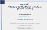 Anbindung der Max-Planck-Institute am globalen Roaming