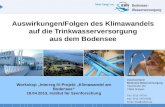 Auswirkungen/Folgen des Klimawandels auf die Trinkwasserversorgung aus dem Bodensee